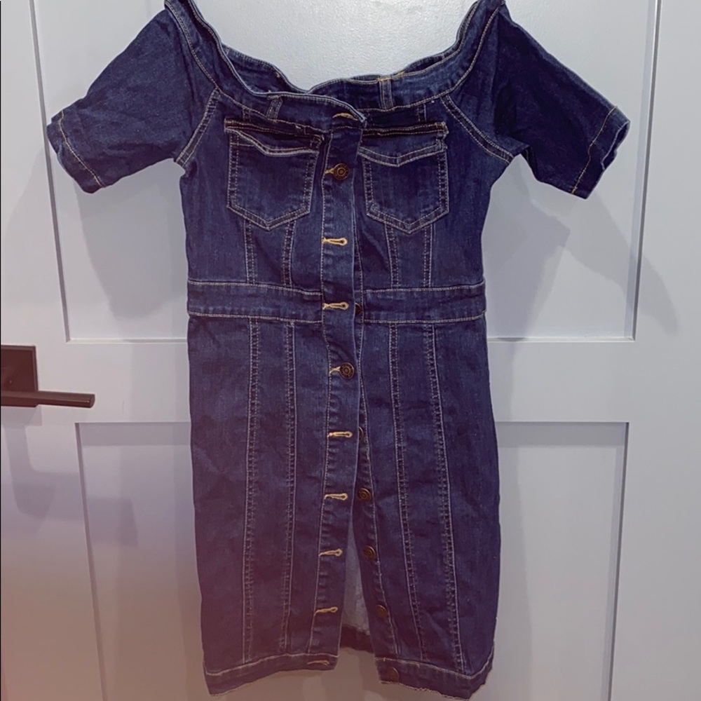 Small strapless Jean Dress